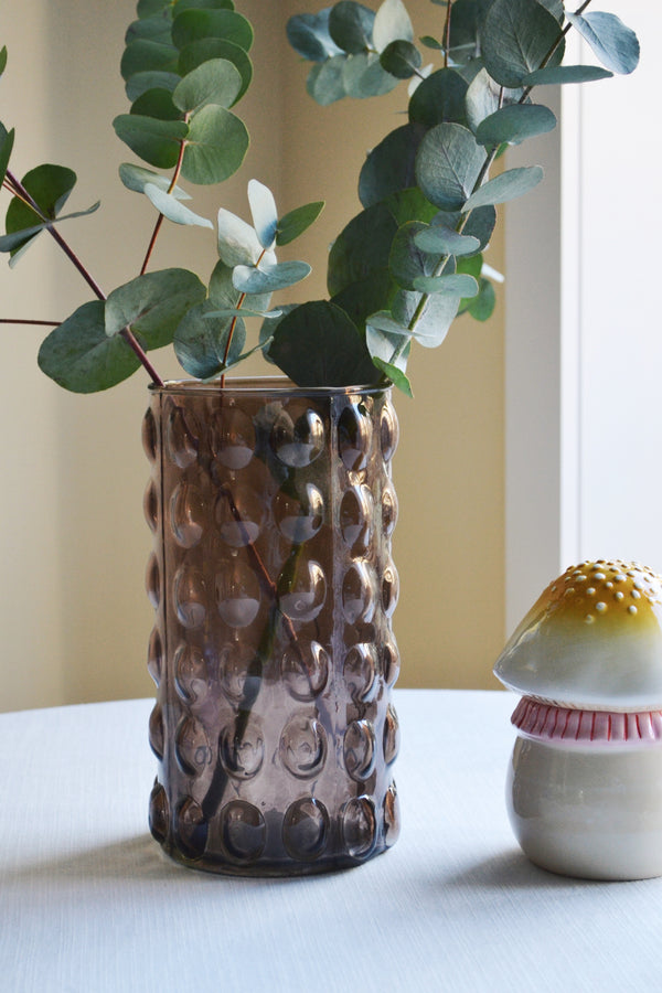Brown Glass Bobble Vase