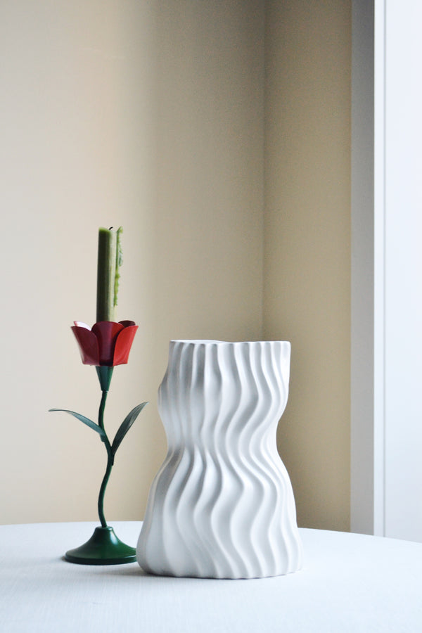 White Wave Vase