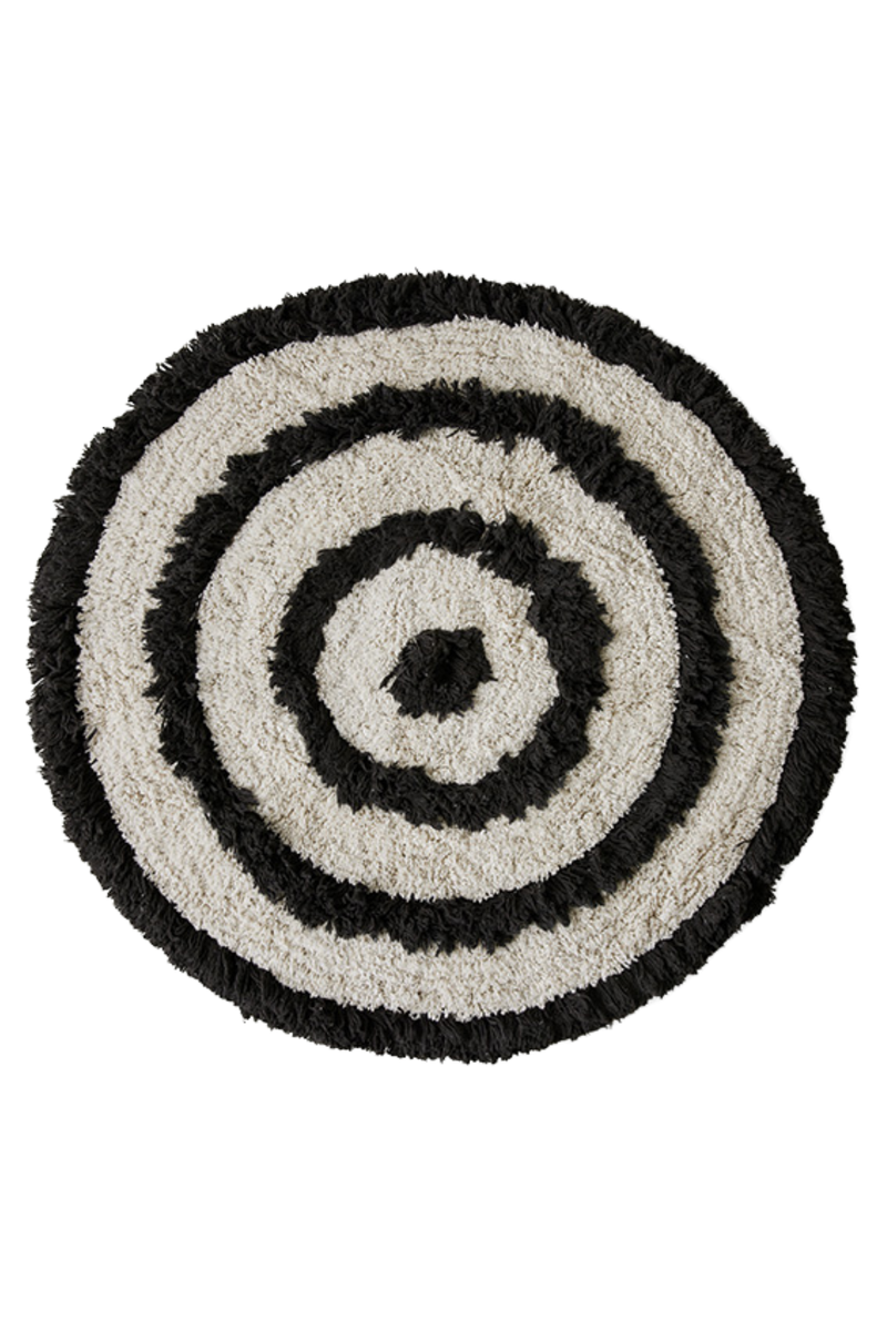 Round shop bath mat