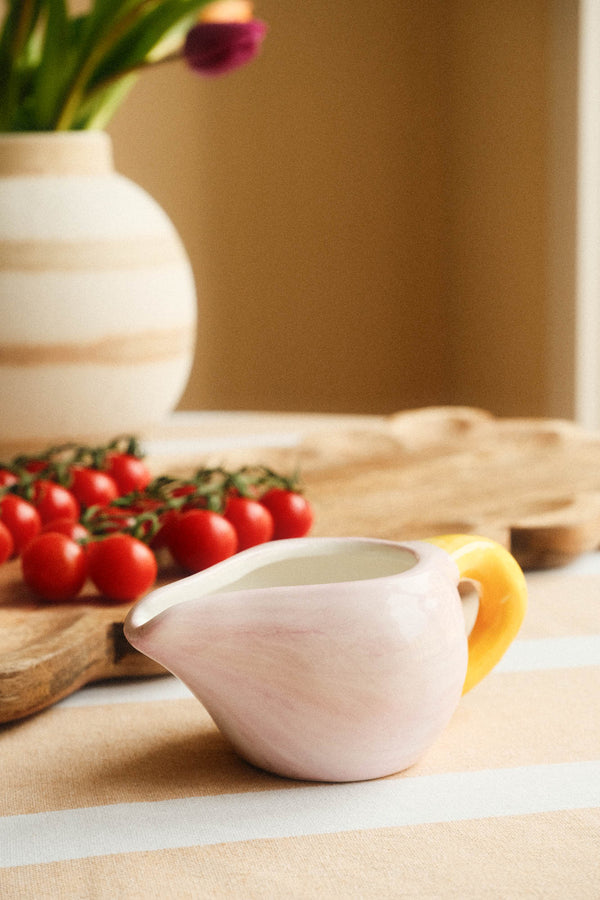 Small Ceramic Pink and Yellow Jug