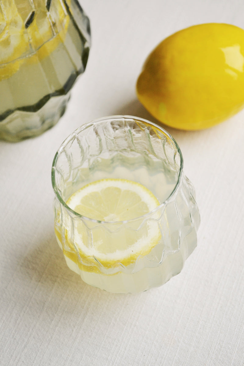 Grooved Drinking Glass