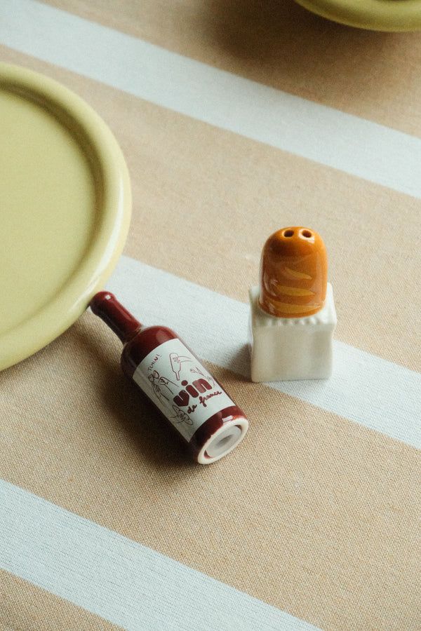 Baguette and Wine Salt and Pepper Shakers