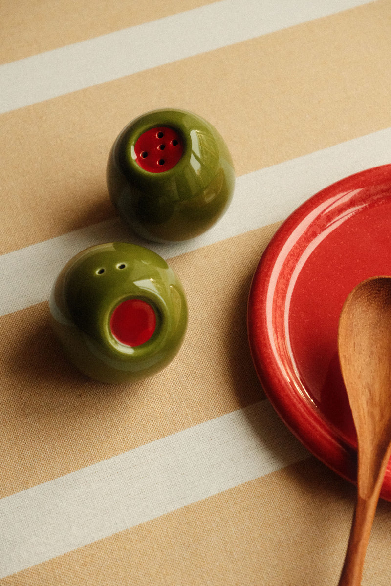 Olive Salt and Pepper Shakers