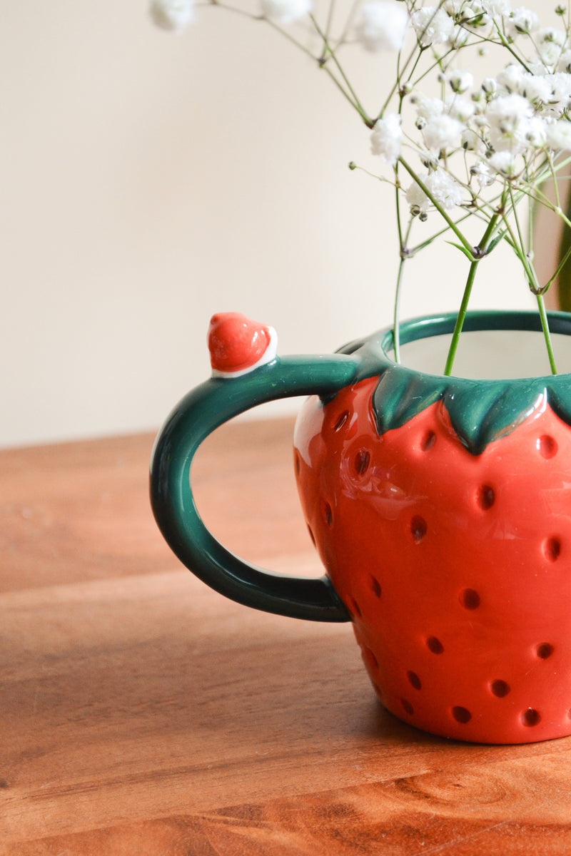Strawberry Mug Vase