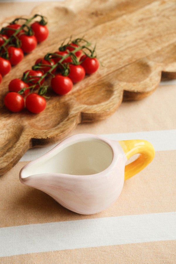 Small Ceramic Pink and Yellow Jug