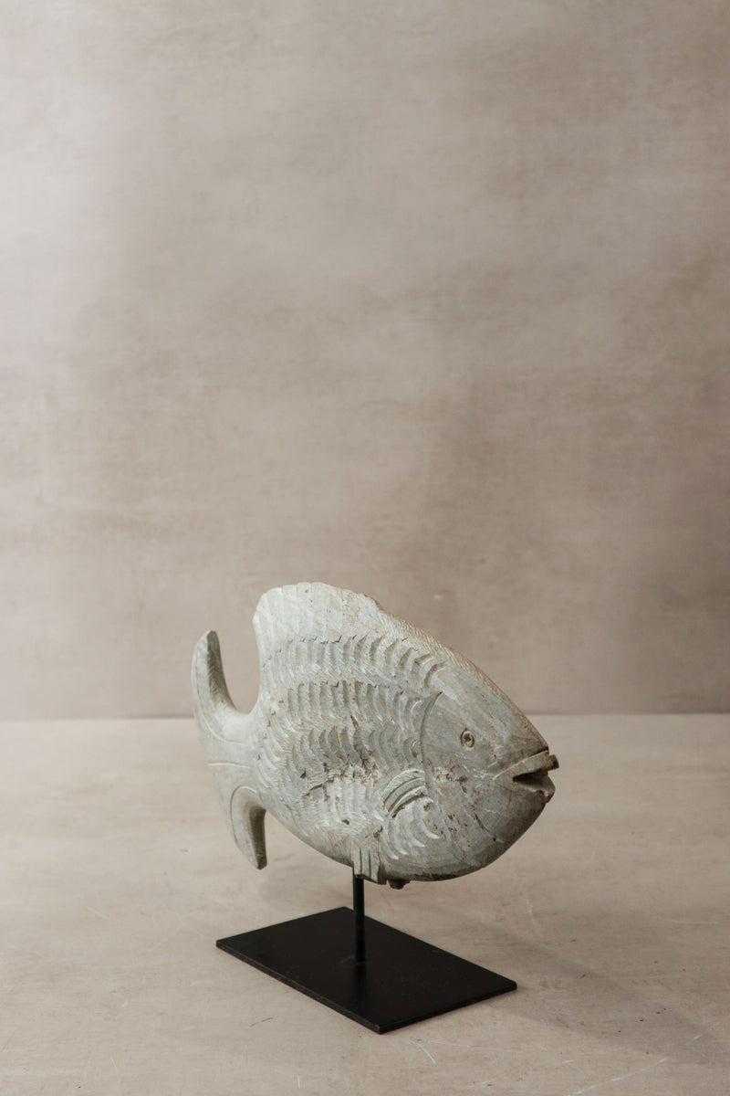 Stone Fish Sculpture - Zimbabwe - 37.1
