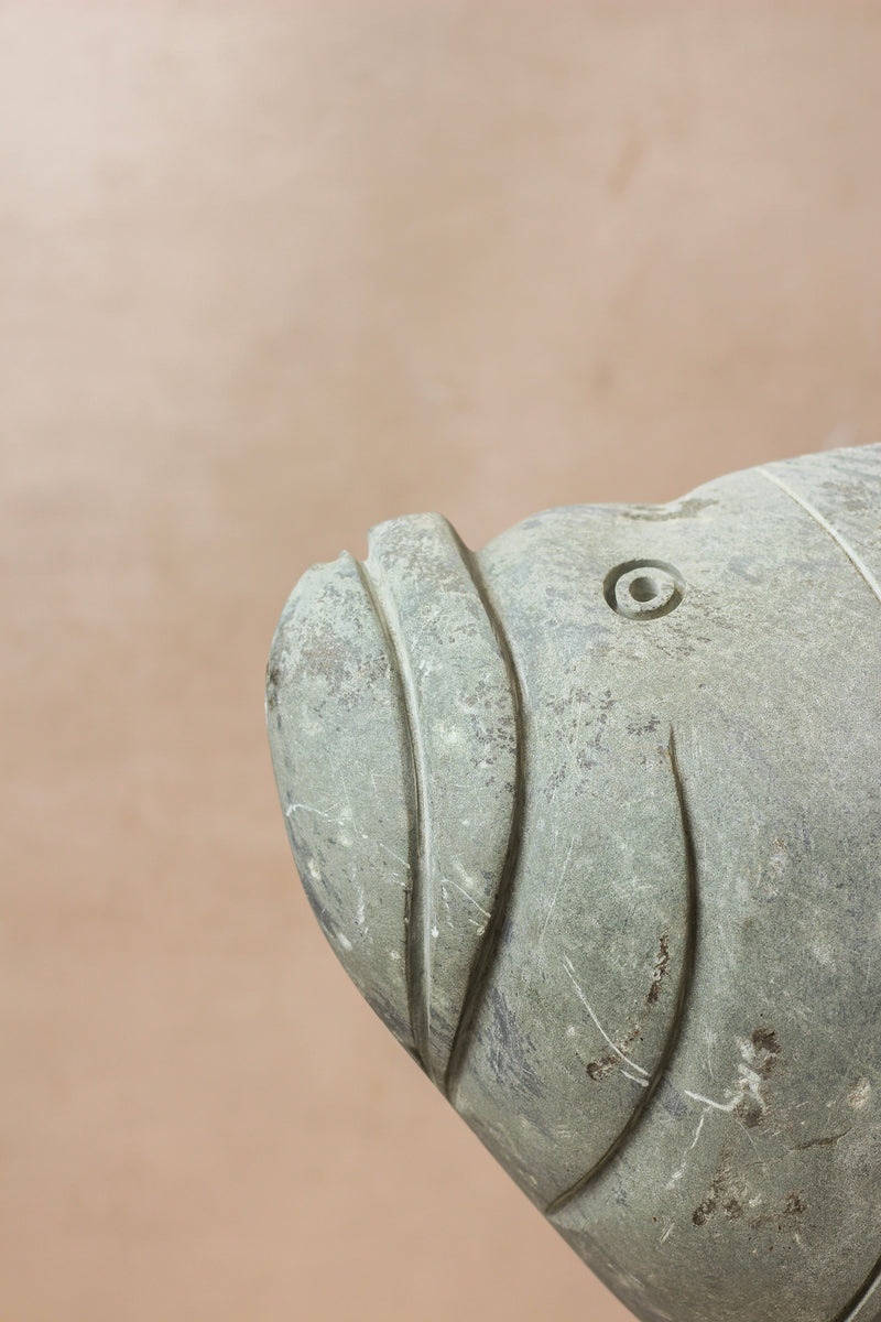 Stone Fish Sculpture - Zimbabwe - 35.8