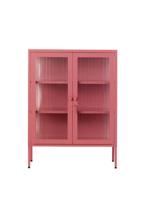 Mustard Made | The Mixer Metal and Glass Cabinet in Berry
