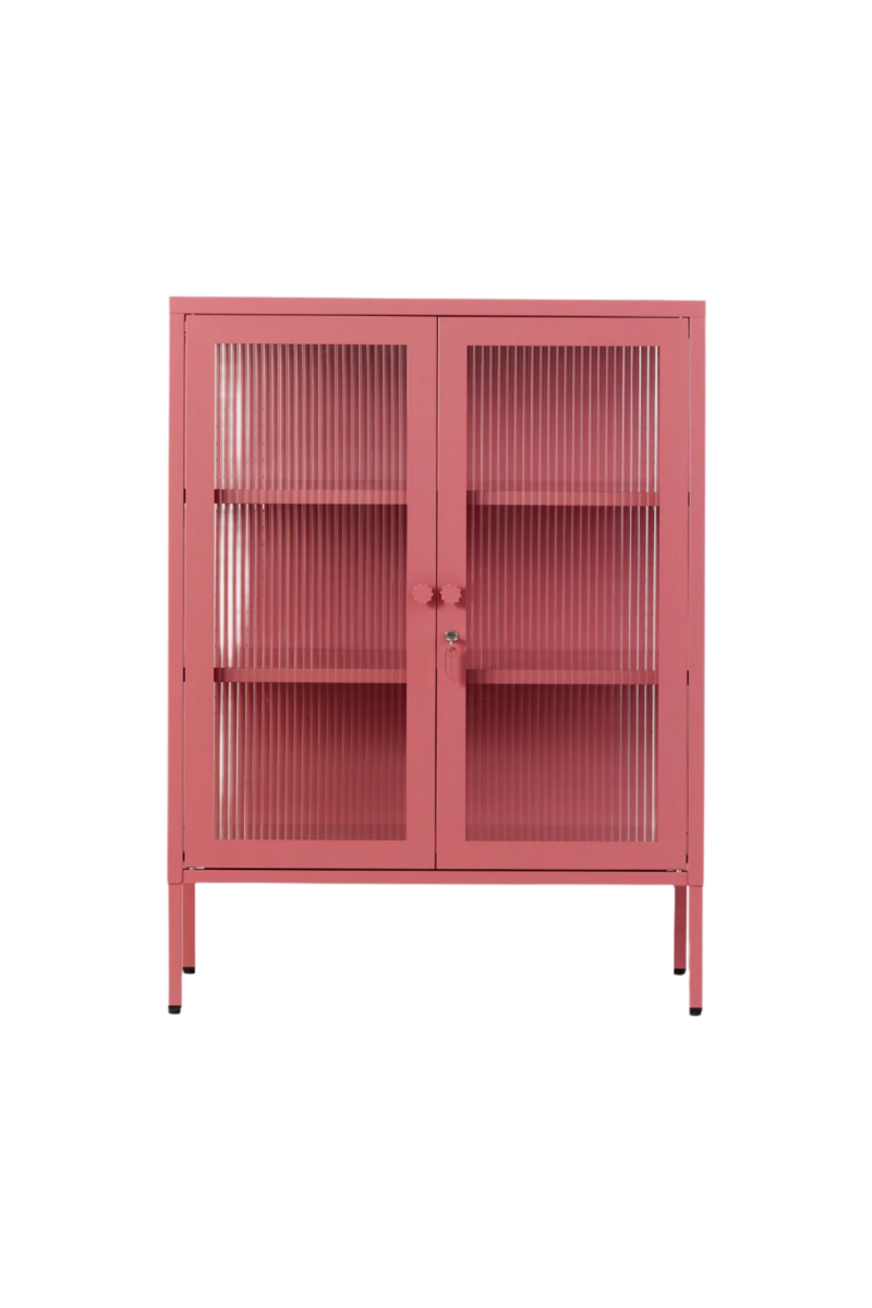 Mustard Made | The Mixer Metal and Glass Cabinet in Berry