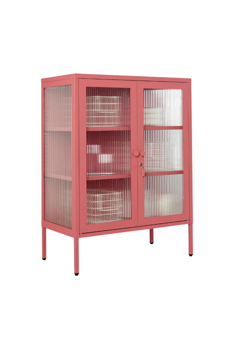 Mustard Made | The Mixer Metal and Glass Cabinet in Berry