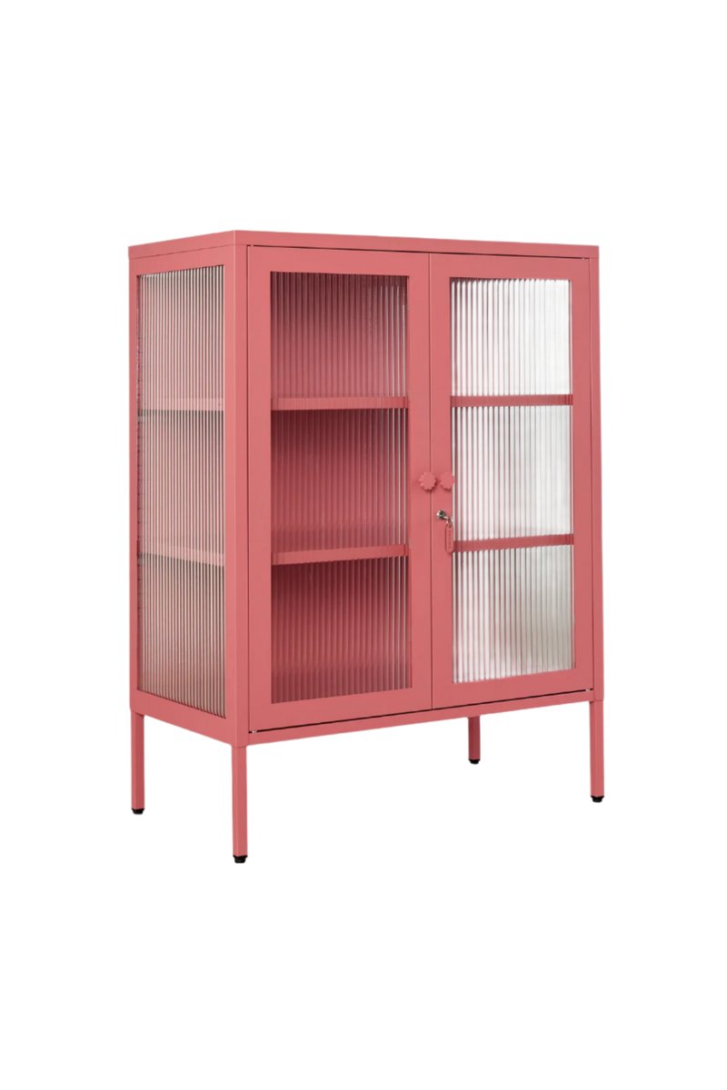 Mustard Made | The Mixer Metal and Glass Cabinet in Berry