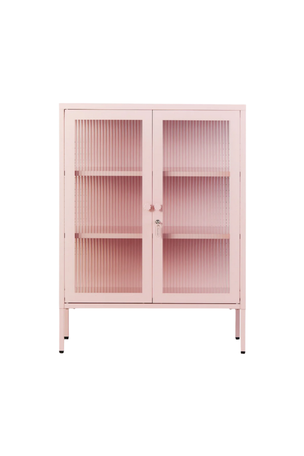 Mustard Made | The Mixer Metal and Glass Cabinet in Blush