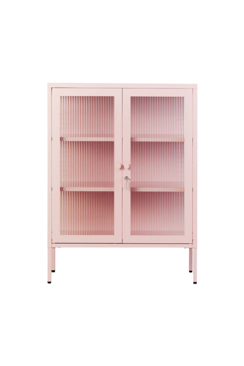 Mustard Made | The Mixer Metal and Glass Cabinet in Blush
