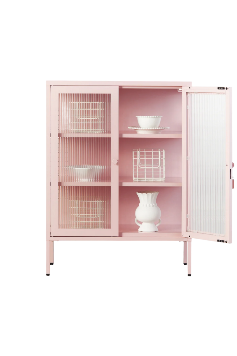 Mustard Made | The Mixer Metal and Glass Cabinet in Blush