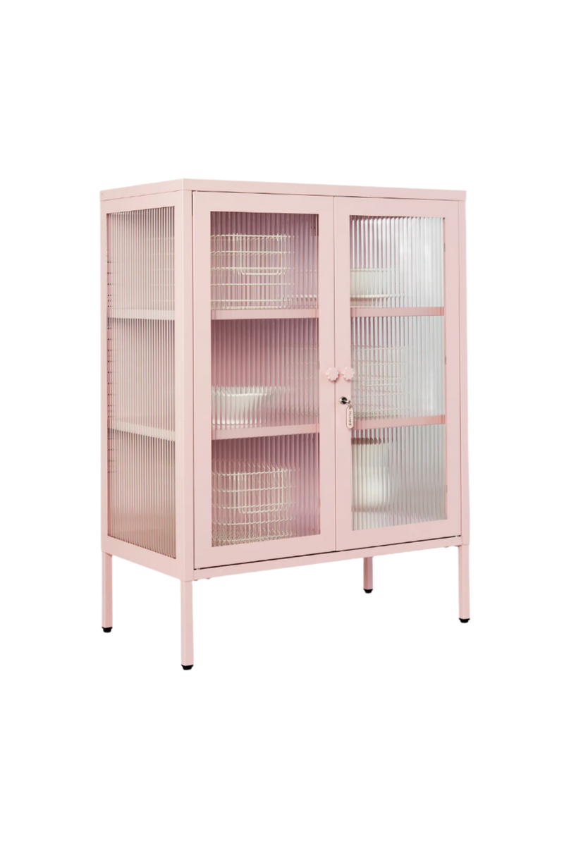 Mustard Made | The Mixer Metal and Glass Cabinet in Blush