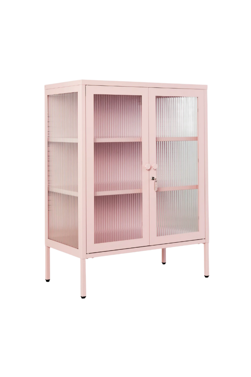 Mustard Made | The Mixer Metal and Glass Cabinet in Blush