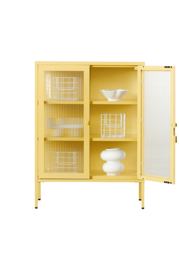 Mustard Made | The Mixer Metal and Glass Cabinet in Butter
