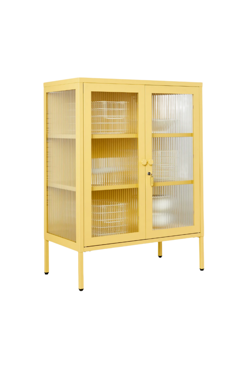 Mustard Made | The Mixer Metal and Glass Cabinet in Butter