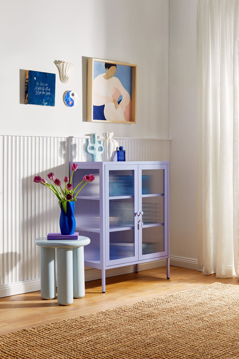 Mustard Made | The Mixer Metal and Glass Cabinet in Lilac