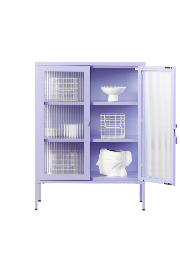 Mustard Made | The Mixer Metal and Glass Cabinet in Lilac