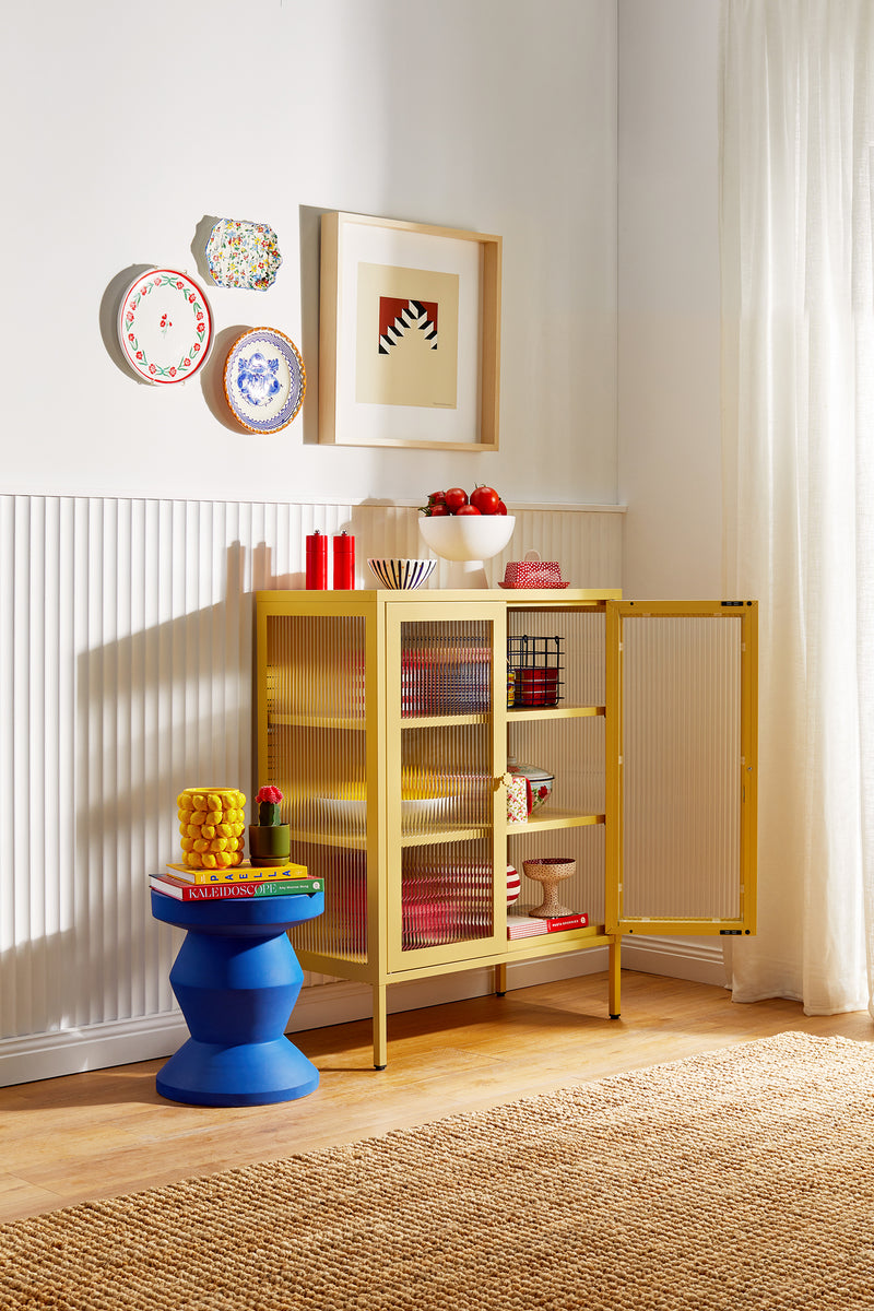 Mustard Made | The Mixer Metal and Glass Cabinet in Butter