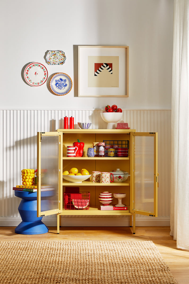 Mustard Made | The Mixer Metal and Glass Cabinet in Butter