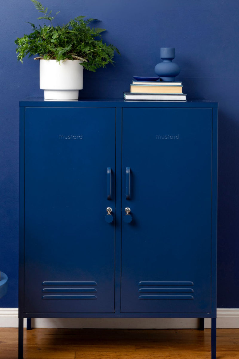 Mustard Made | The Midi Metal Locker in Navy