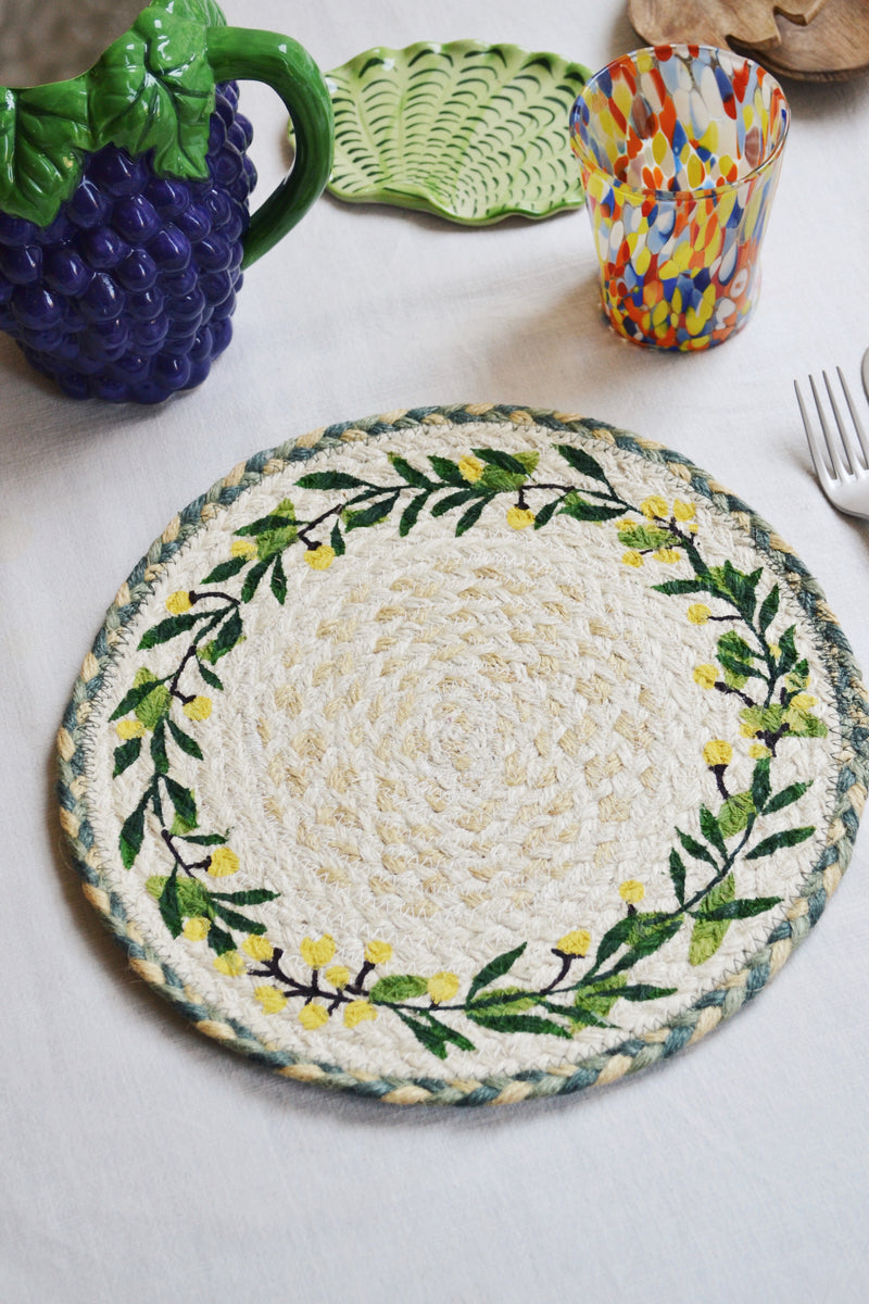 Mimosa Round Jute Placemat