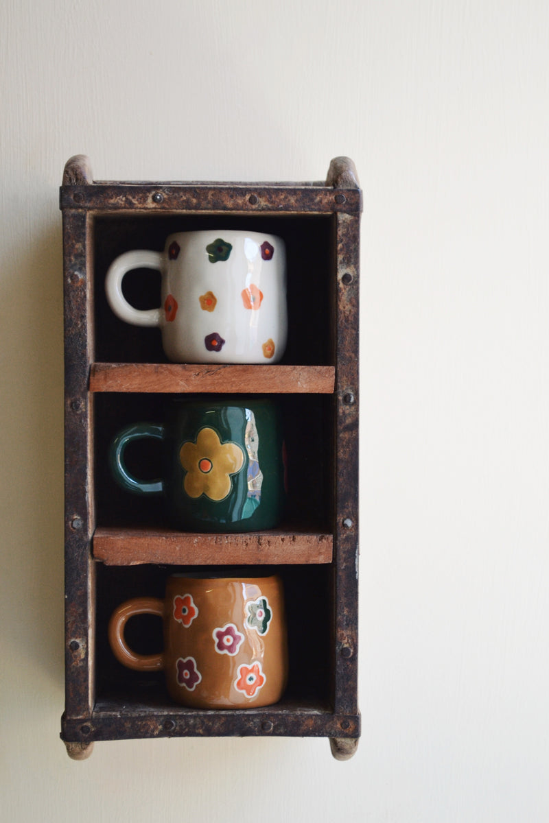 Up cycled Wooden Brick Mould Shelf Unit Storage Box
