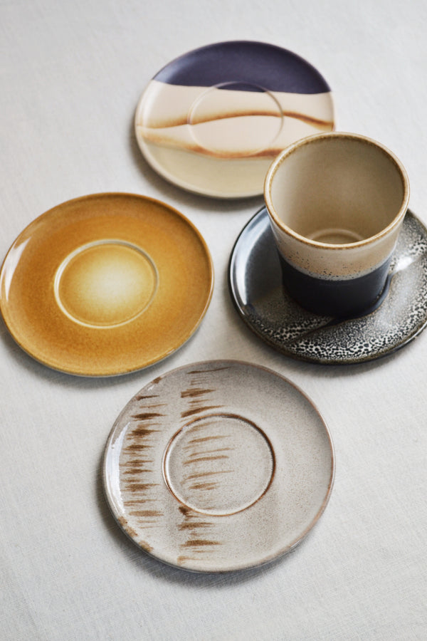 HKLIVING ® | Set of Four Ceramic Saucers