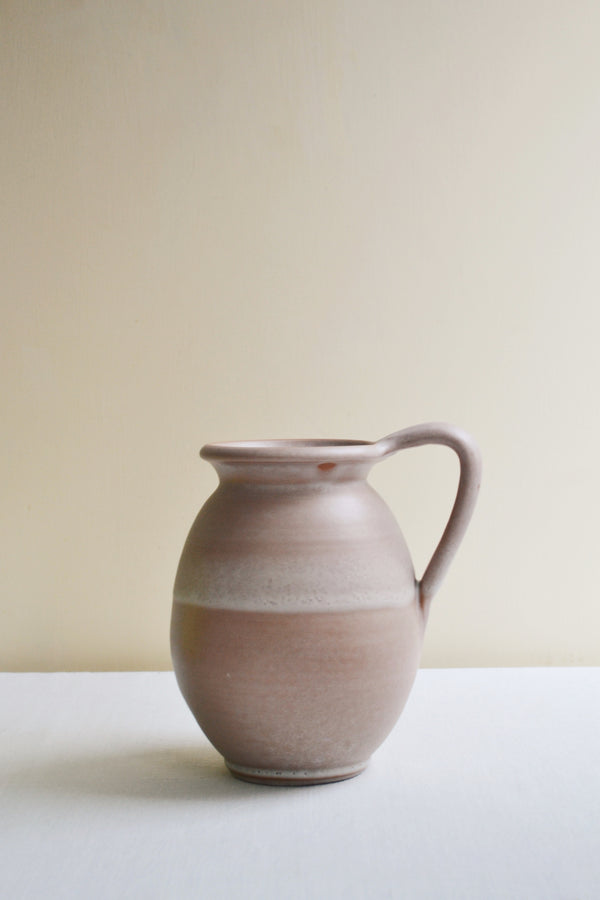 Matt White Glazed Vase with Handle