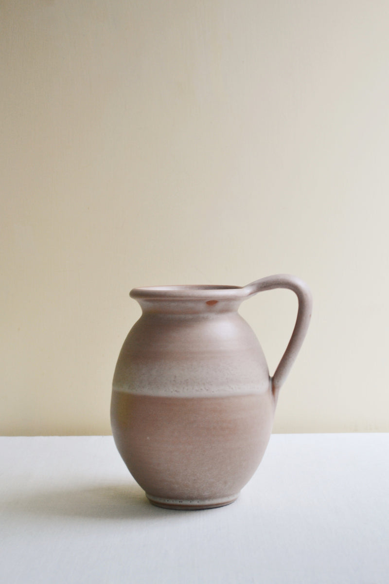 Matt White Glazed Vase with Handle
