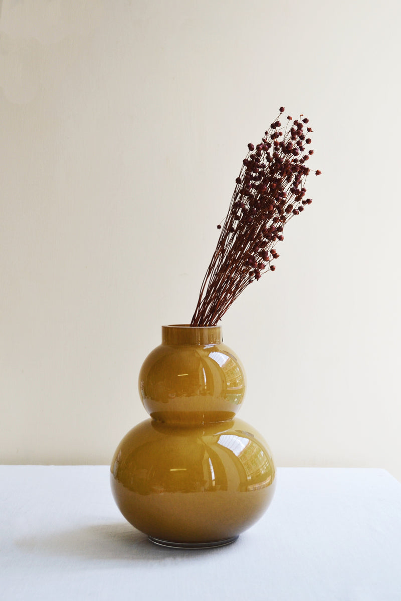Organic Amber Glass Vase