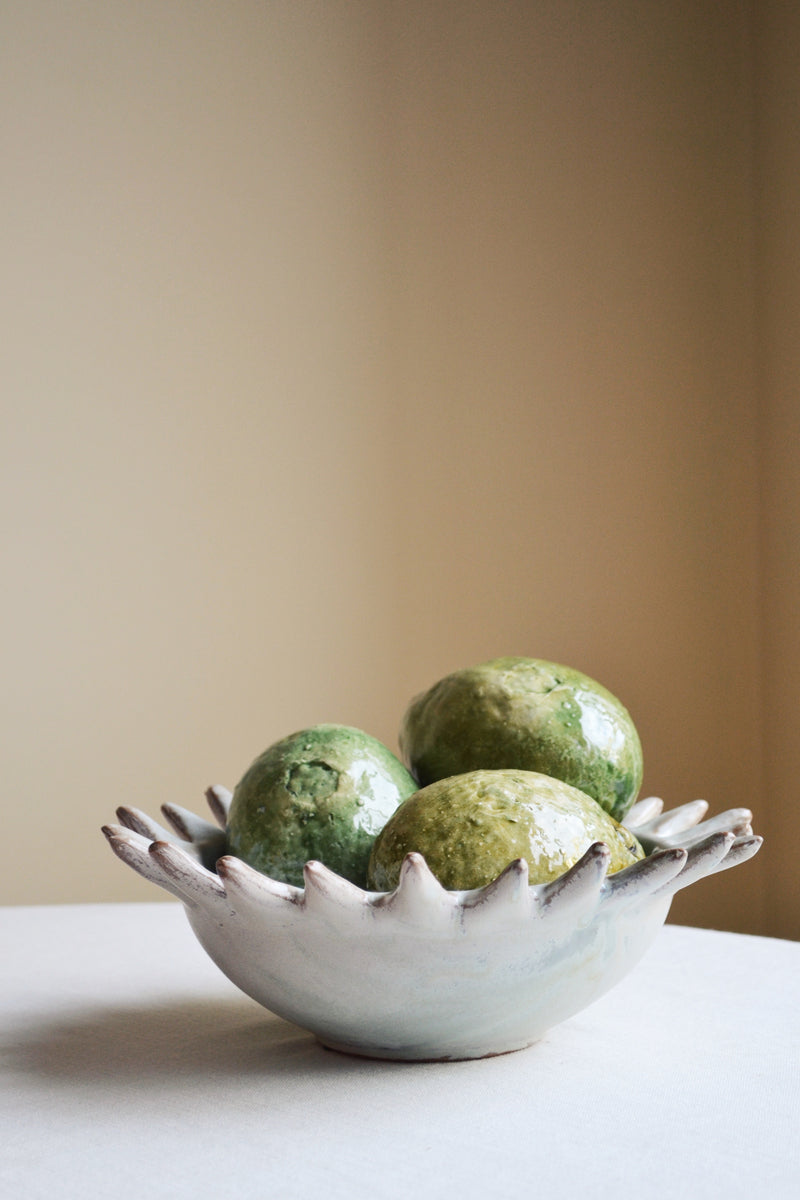 Spike Green Stoneware Bowl