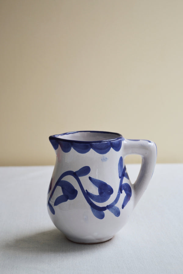 Patterned Blue and White Jug