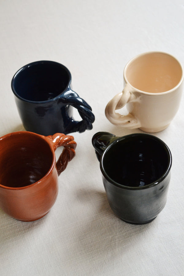 Twisted Handle Mug - Four Colours Available