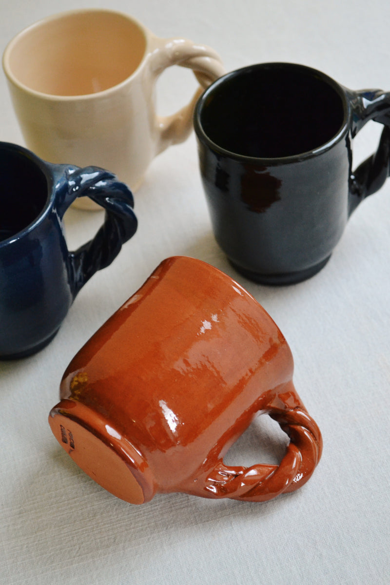 Twisted Handle Mug - Four Colours Available