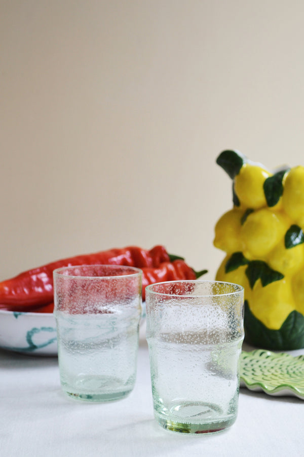 Set of Two Bubble Glasses - Aqua