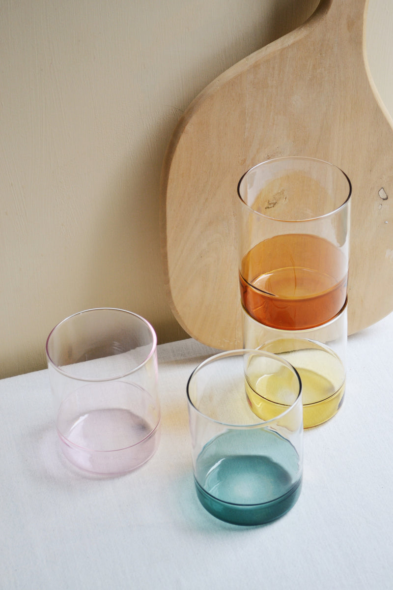 Set of Four Coloured Glasses