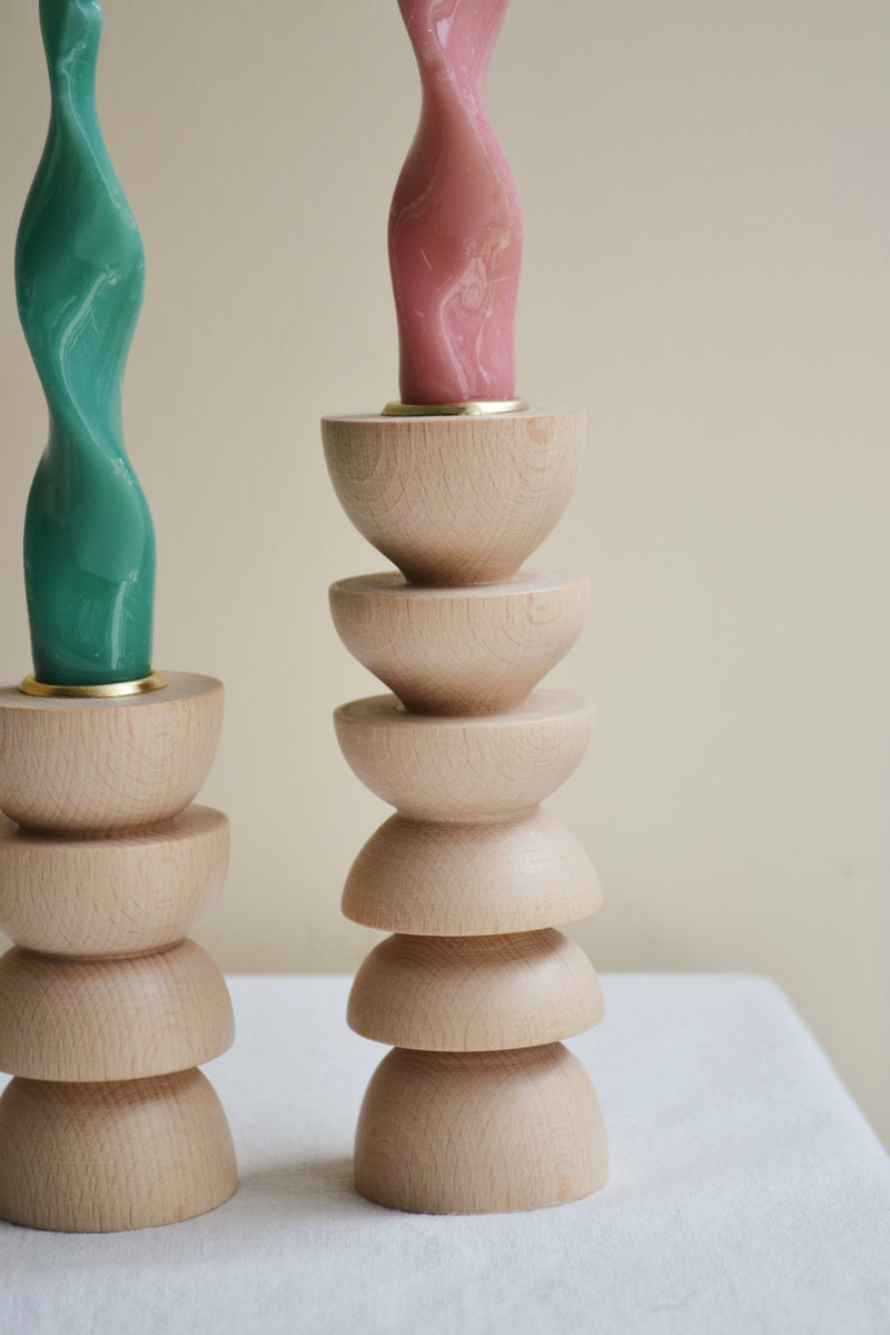 Totem Wooden Candle Holder - Three Styles Available
