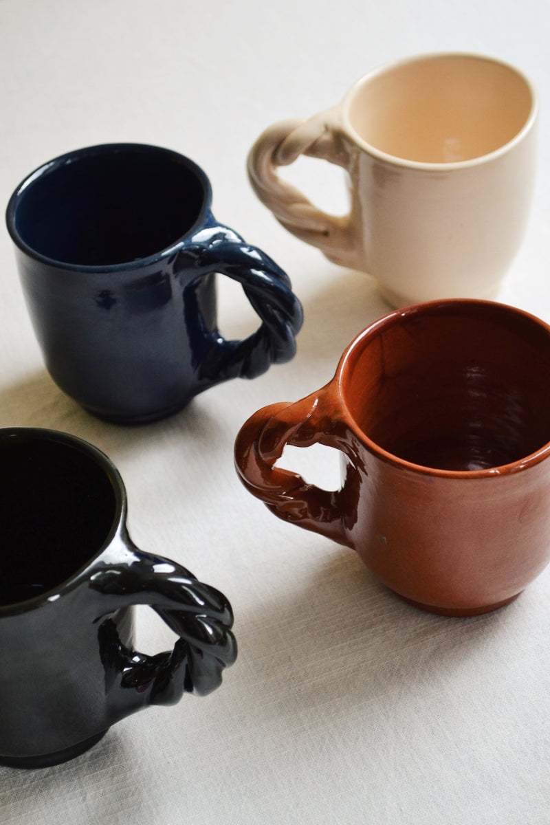 Twisted Handle Mug - Four Colours Available