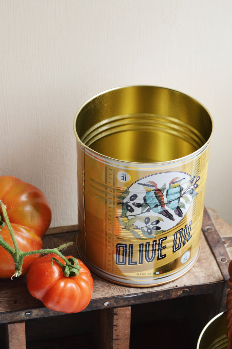 Set of Two Storage Tins - Olive Oil