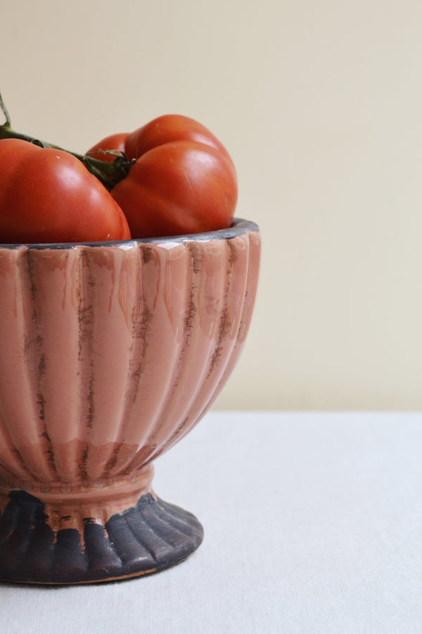 Rustic Rose Glaze Terracotta Bowl Flower Pot