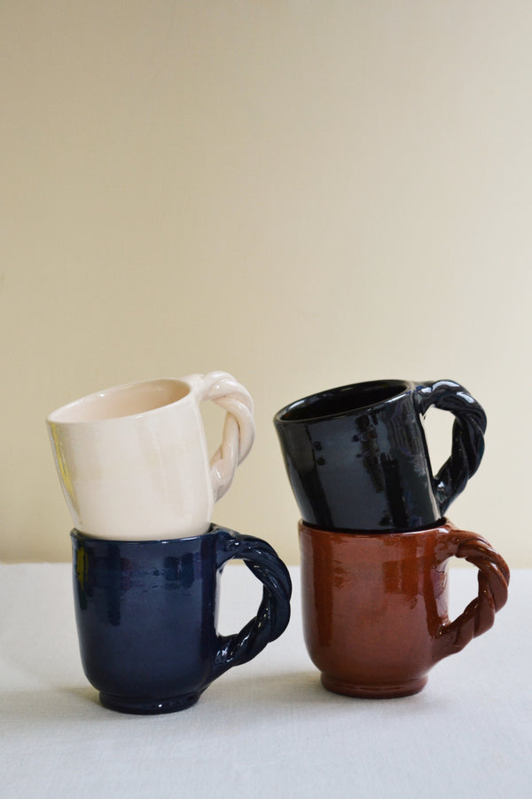 Twisted Handle Mug - Four Colours Available