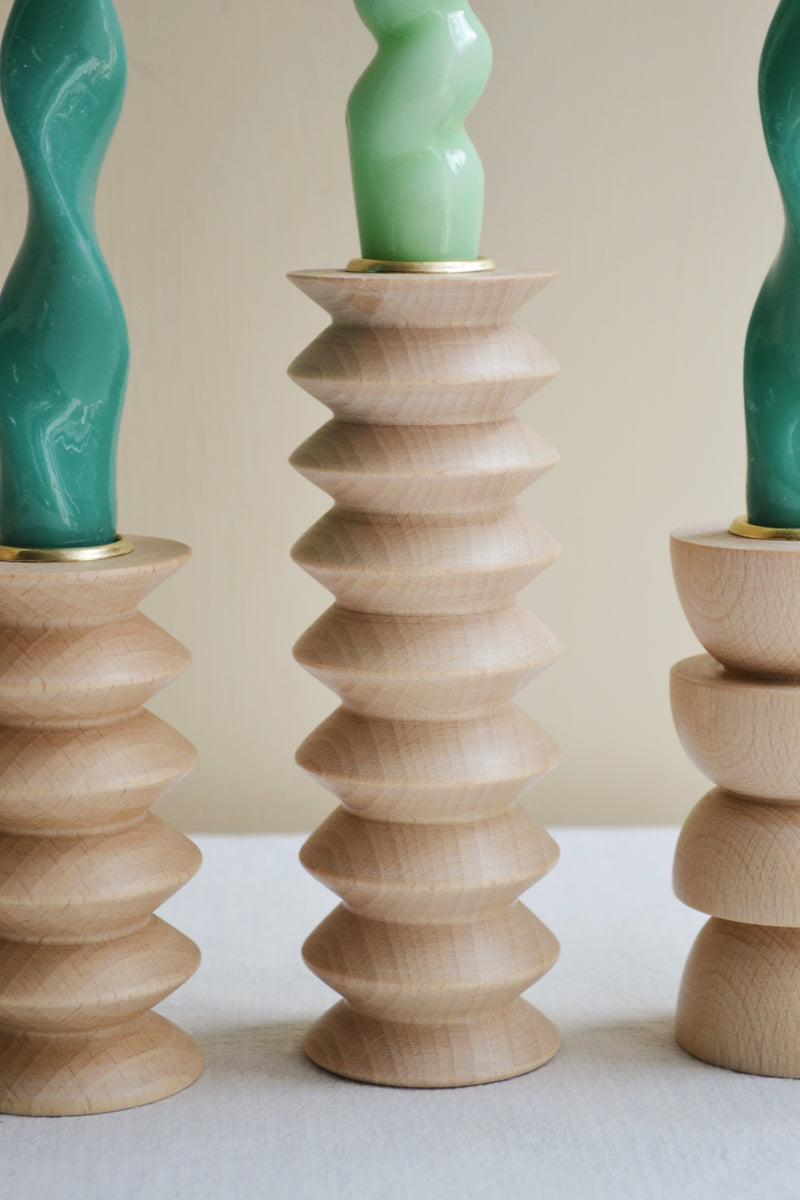 Totem Wooden Candle Holder - Three Styles Available