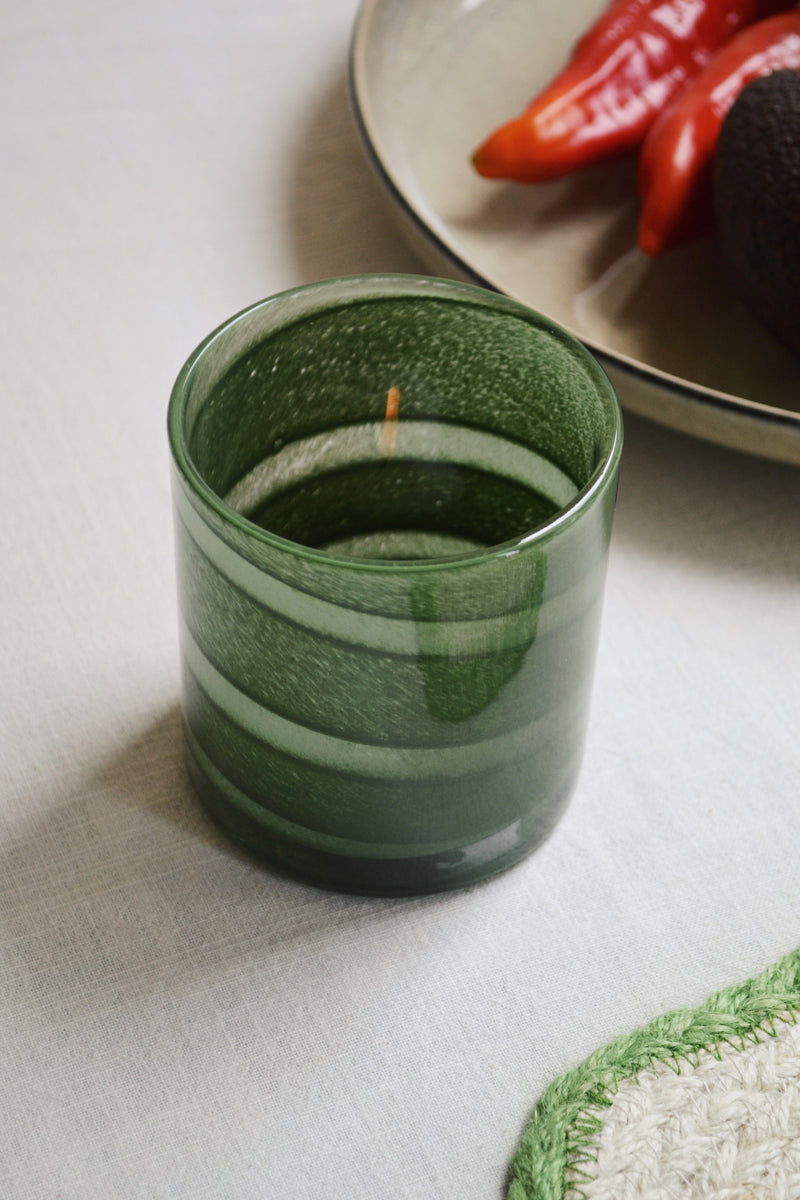 Swirl Tea Light Holder - Green