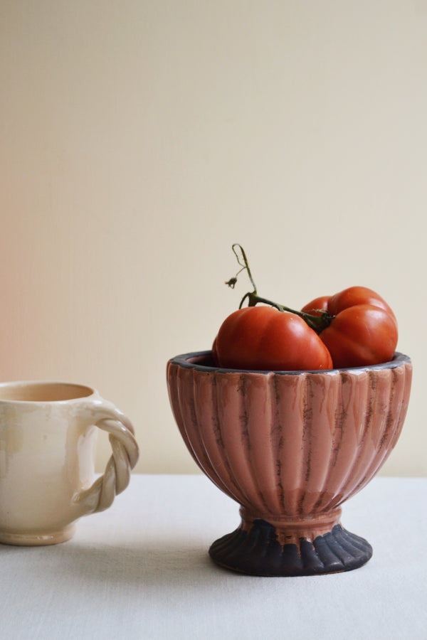 Rustic Rose Glaze Terracotta Bowl Flower Pot