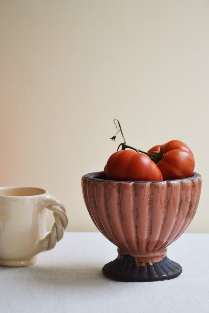 Rustic Rose Glaze Terracotta Bowl Flower Pot