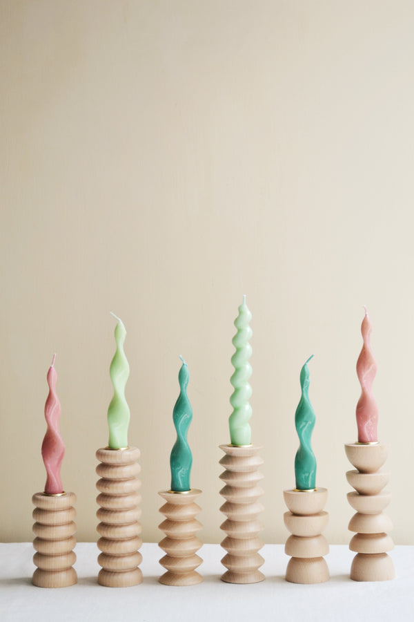 Totem Wooden Candle Holder - Three Styles Available
