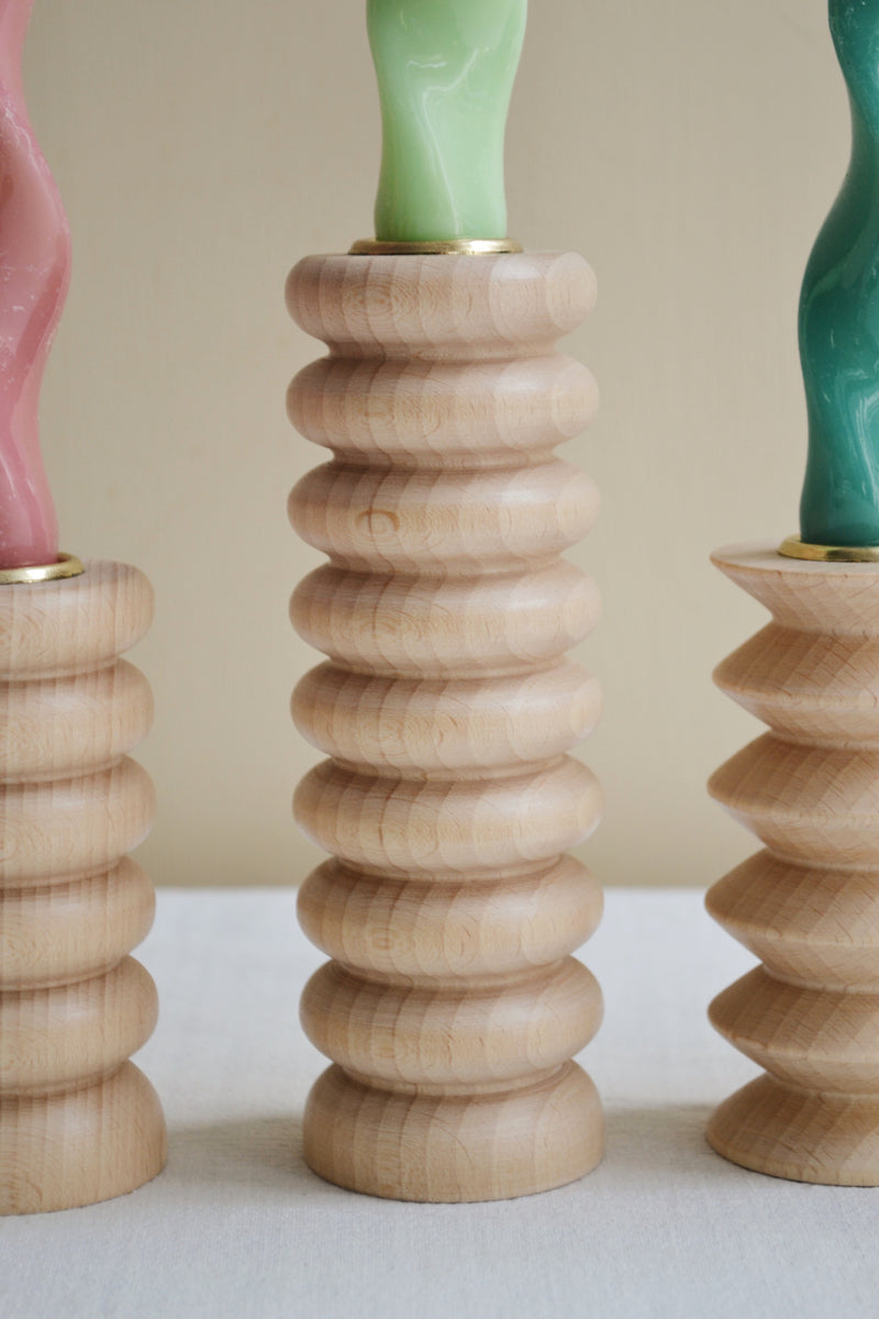 Totem Wooden Candle Holder - Three Styles Available
